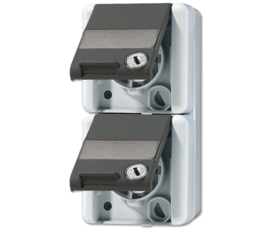Розетка Schuko двухместная Jung 822NAWSL