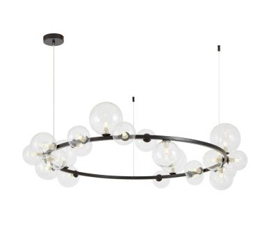 Подвесная люстра Lumina Deco LDP 7033-24 BK+CL