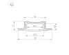 Профиль Arlight SL-SLIM-H7-F25-2000 BLACK (Алюминий) 061615