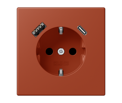 Розетка 2K+З USB Typ AC Jung LC1520-15CA232