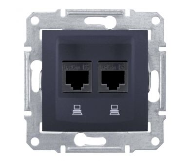 Розетка компьютерная 2хRJ45 Schneider Electric Sedna STP SDN5000170