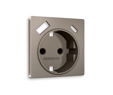 Лицевая панель для розетки с/з со шторками 2USB A+C Ambrella Volt Alfa AP6400