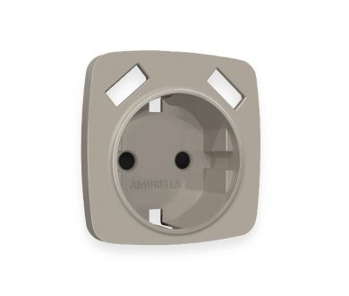 Лицевая панель для розетки с/з со шторками 2USB A+A Ambrella Volt Omega OP3690