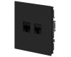 Розетка Эра Arktik 16-3108-05 информационная двойная 2XRJ45 антрацит Б0070488
