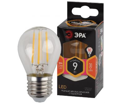Лампа светодиодная Эра E27 9W 2700K F-LED P45-9w-827-E27 Б0047023