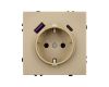 Розетка зк со шторками с USB тип А+С софт-тач золотой песок Arlight SCT-MUAC-SFPL-GD (250V, 16A) 054286(1)