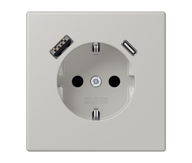 Розетка 2K+З USB Typ AC Jung LC1520-15CA205
