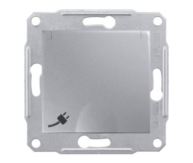 Розетка Schneider Electric Sedna с/з со шторками и крышкой 16A 250V SDN3100160