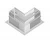 Коннектор угловой для встраиваемого шинопровода под ГКЛ 9,5мм Ambrella Light Magnetic Standard GL3352-9.5