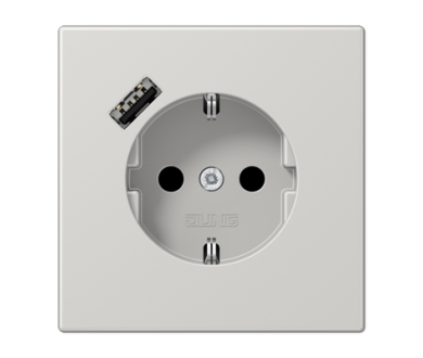 Розетка 2K+З USB Typ A Jung LS1520-18ALG