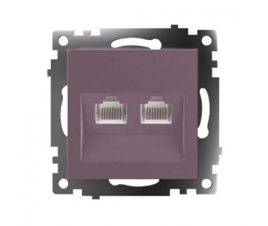 Розетка компьютерная 2-местная RJ-45 Stekker Катрин GLS00-7109-04 50006