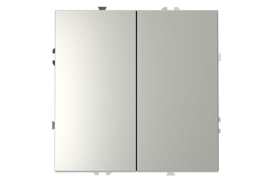 Проходной переключатель двухклавишный Voltum S70 VLS020305 (сталь)