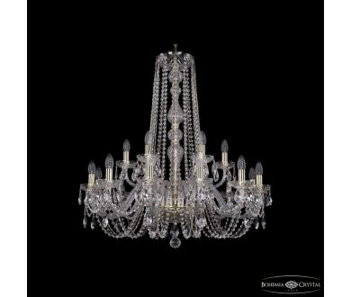 Подвесная люстра Bohemia Ivele Crystal 1402/12+6/300/h-90 G