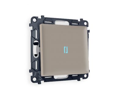 Комплект механизма 1-кл проходного выключателя с подсветкой Ambrella Volt Alfa MA362040