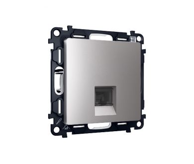 Комплект механизма компьютерной розетки RJ-45(8P8C) CAT6 со шторкой Ambrella Volt Alfa MA512010