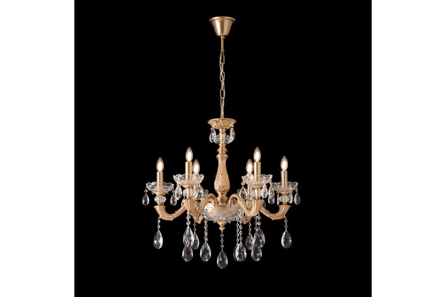 Подвесная люстра Crystal Lux ELIZABETH SP6 BRASS