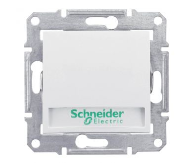 Выключатель кнопочный с подсветкой и полем для надписи Schneider Electric Sedna 10A 250V SDN1600321