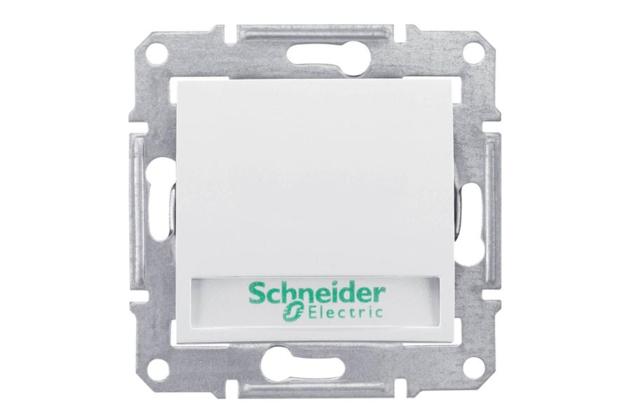Выключатель кнопочный с подсветкой и полем для надписи Schneider Electric Sedna 10A 250V SDN1600321