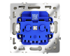 Розетка с защитными шторками и крышкой Voltum S70 VLS040305 (сталь)