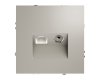 Розетка телевизионная встраиваемая Voltum S70 TV+RJ45 кат. 6, (кашемир) VLS060703