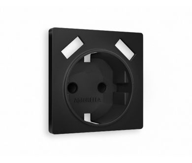 Лицевая панель для розетки с/з со шторками 2USB A+A Ambrella Volt Alfa AP8090