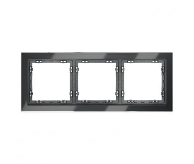 Рамка на 3 поста Voltum S70 VLS110307 (графит, стекло)
