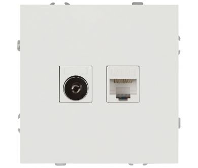 Розетка Эра Galaxy 15-3110-08 комбинированная RJ45+TV IP20 белый матовый Б0070790