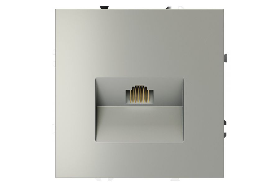 Розетка компьютерная Voltum S70 VLS060105 (сталь)