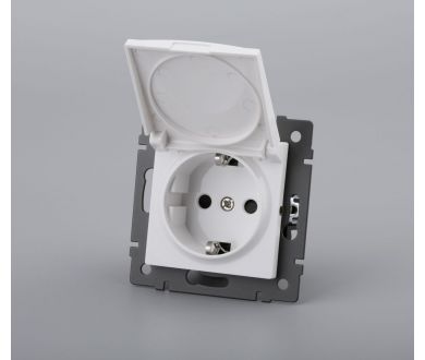 Механизм розетки влагозащищённый Arlight SCT-MCP-PL-WH-V (250V, 16A) 049833