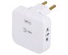 Разветвитель электрический Эра SPF-2-FL-USBC поворотный на 2 розетки + 2USB A+C 10А белый Б0069090