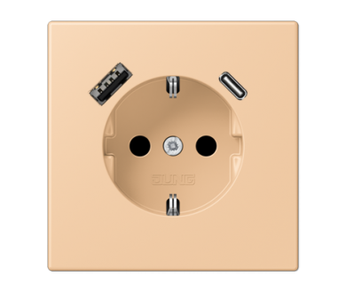 Розетка 2K+З USB Typ AC Jung LC1520-15CA237