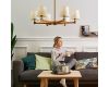 Люстра на штанге ImperiumLoft Stavra Jorgenson White/Dark Wood 203574-26