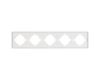 Рамка пластиковая на 5 постов Arlight FRM-TENDO-SFPL-5-WH 054660