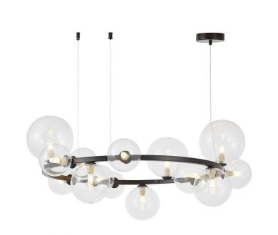 Подвесная люстра Lumina Deco LDP 7033-15 BK+CL