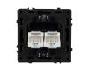 Механизм сдвоенной телефонной розетки Arlight SCT-NOBE-MTL2-SFPL-GR (RJ-11, 4C) (Серый базальт) 054311