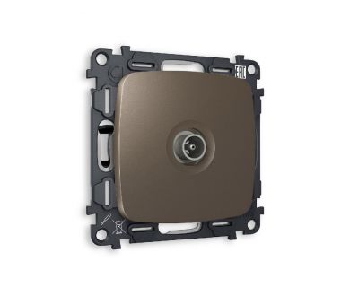 Комплект механизма TV розетки оконечной 50-870 MHz 1dB Ambrella Volt Omega MO643010