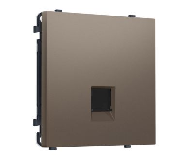 Комплект механизма компьютерной розетки SIGMA Темная бронза матовый RJ-45 Ambrella Volt MS642010 (SP6420, PR188)