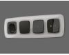 Комплект механизма 1-кл выключателя с самовозвратом с подсветкой 3200K OMEGA Черный матовый QUANT Ambrella Volt MO802050 (OP8020, VM113, G11Y)