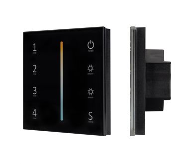 Панель Arlight Sens Smart-P43-Mix Black (230V, 4 зоны, 2.4G) 028137