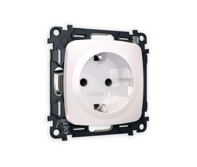 Комплект механизма розетки с/з со шторками Ambrella Volt Omega MO207010