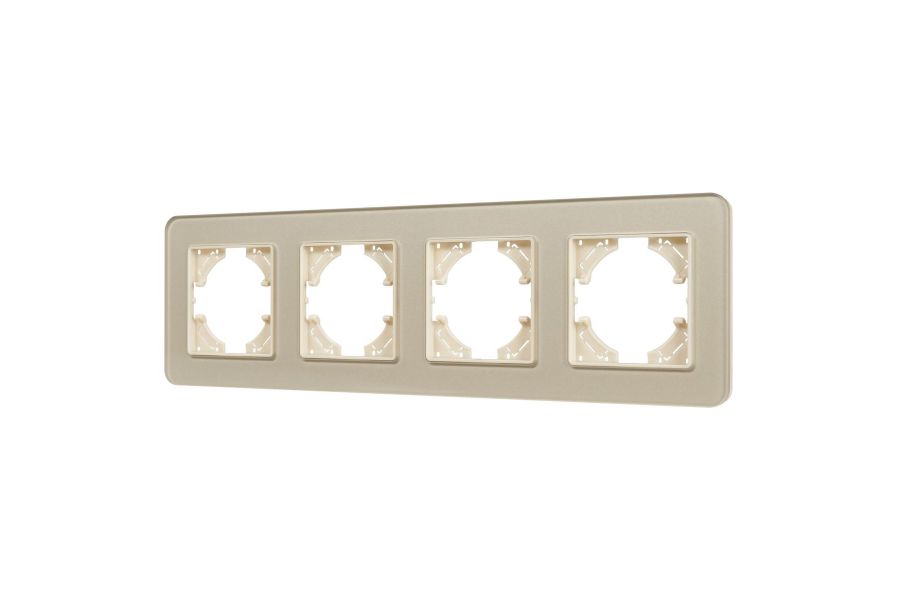 Рамка на 4 поста стеклянная Arlight FRM-OMALI-SFGS-4-GD 049719