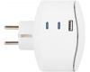 Разветвитель электрический ЭРА SP-3e-3USBAC-W на 3 розетки + 3 USB A+C с заземлением со шторками 16А белый Б0069081