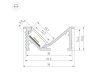 Профиль Arlight SL-BEVEL-W32-F-2000 ANOD (Алюминий) 063940