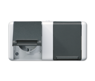 Розетка Schuko двухместная Jung 8220-1W