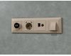 Комплект механизма розетки компьютерной + TV оконечной RJ-45 с автоматической защитной шторкой Alfa Серо-бежевый матовый Ambrella Volt MA372510 (AP3725, VM195)