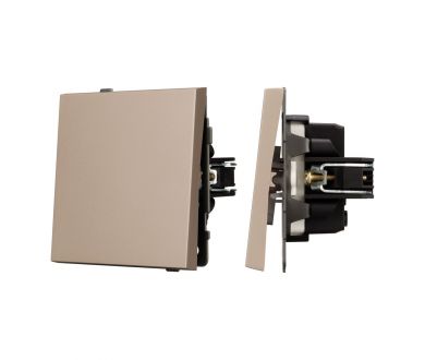 Механизм выключателя одноклавишный перекрёстный Arlight SWT-TENDO-MKX1-PL-GD (230V, 10A) 054057