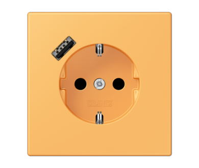 Розетка 2K+З USB Typ A Jung LC1520-18A254