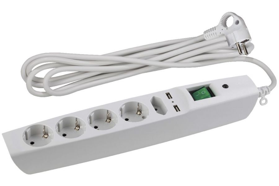 Сетевой фильтр Эра SFU-5es-2m-W C0043327