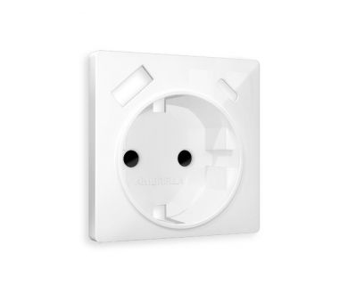 Лицевая панель для розетки с/з со шторками 2USB A+C Ambrella Volt Alfa AP1100