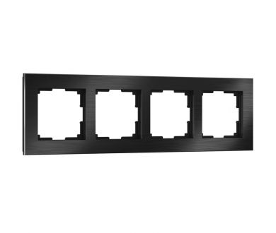 Рамка Werkel Aluminium на 4 поста алюминий черный W0041708 4690389158124